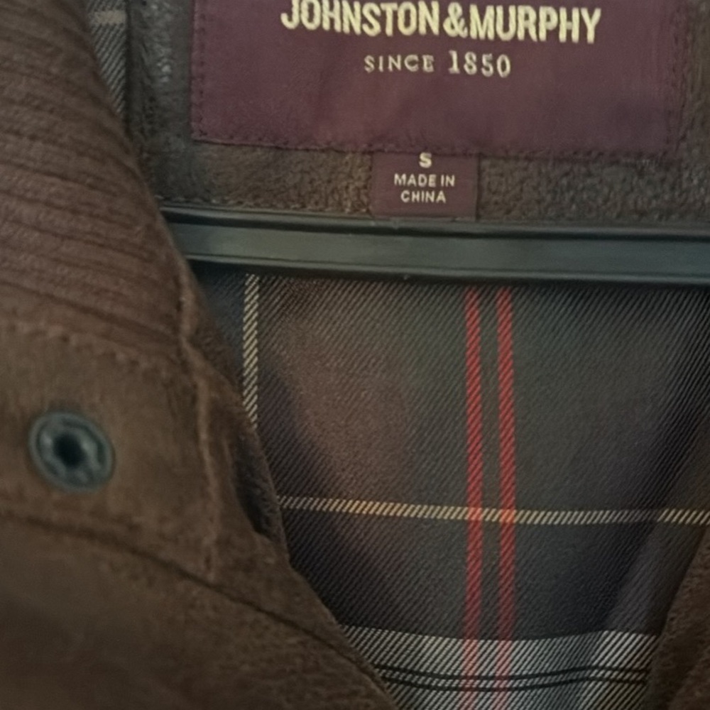 Johnston & Murphy Dark Brown Leather Coat - Picture 2 of 14
